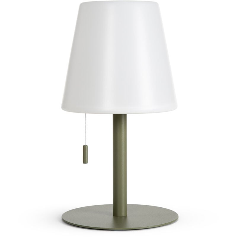 Iluzzia - Lampe à Poser led Portative Aluminium Extérieure 2.6W Epinay avec Batterie Rechargeable Vert kaki