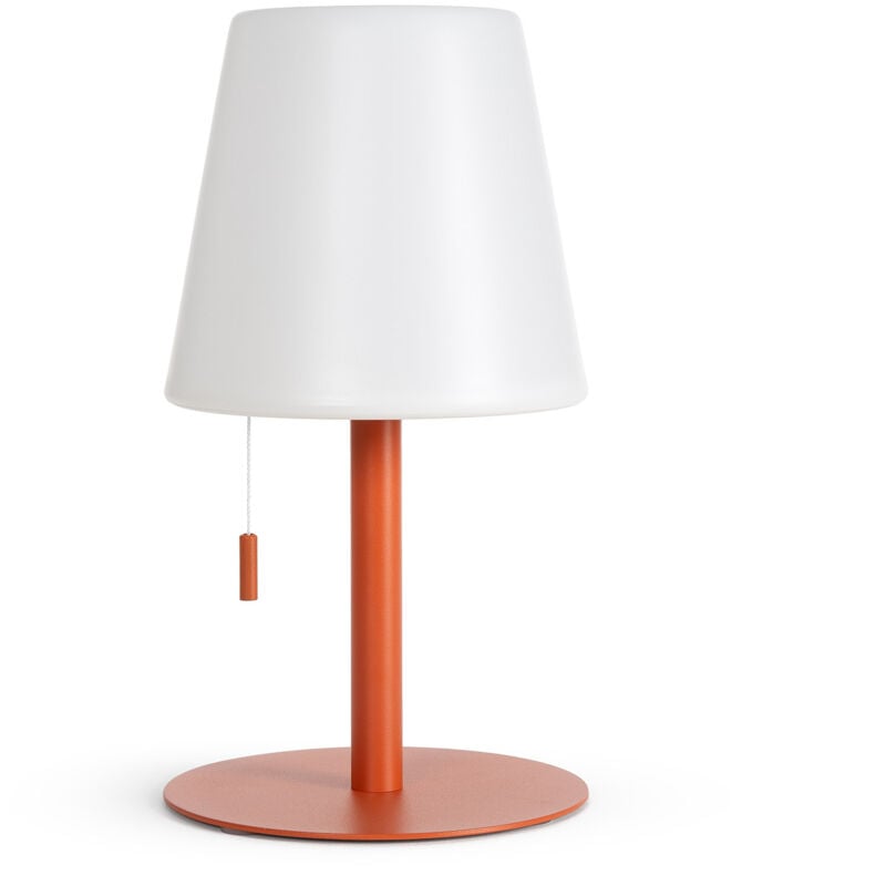 Iluzzia - Lampe à Poser led Portative Aluminium Extérieure 2.6W Epinay avec Batterie Rechargeable Terre cuite
