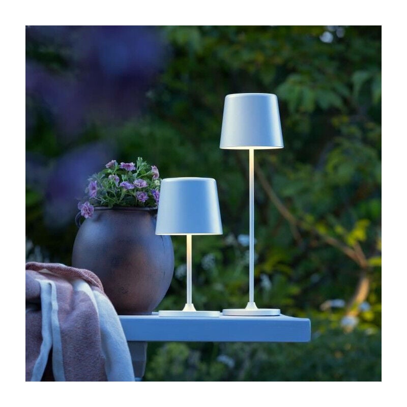 Lampe a poser led kaami Brilliant 2W - IP44 - Métal et plastique - Blanc mat