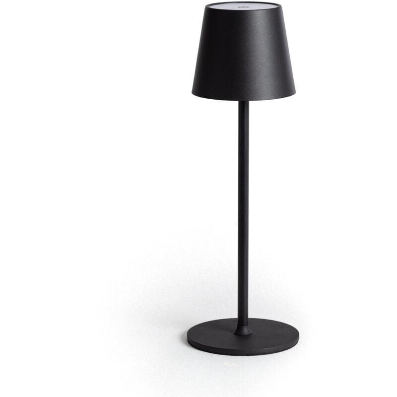 Lampe à Poser LED Portable 3W Anisa Métal avec Batterie Rechargeable USB Noir