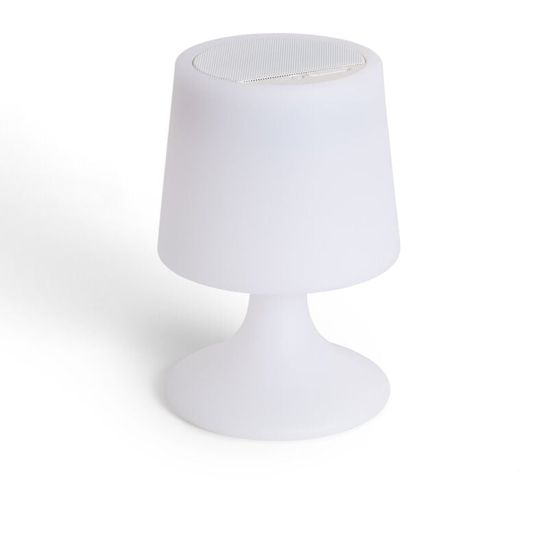 Lampe à Poser led Extérieure Portative Uyoga rgbw avec Haut-Parleur Bluetooth et Batterie Rechargeable usb Blanc