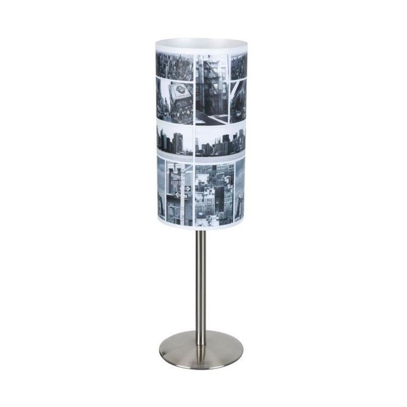LAMPE A POSER MÉTAL STREET E14 40W NOIR ET BLANC COREP 90622 Lampadaire 'Muriel' (Moderne) en Noir en Métal e. a. pour