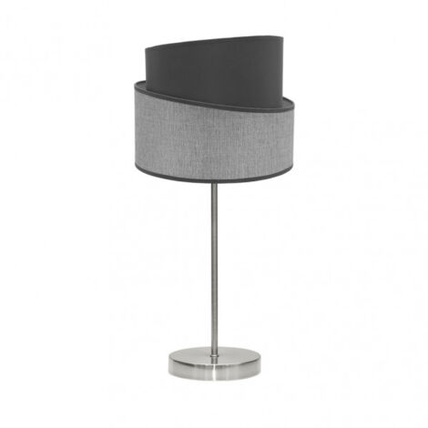 Lampe à poser modèle Hara small 1xE14 Nickel/gris FABRILAMP