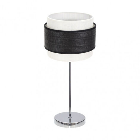 Lampe à poser Myriam 1xe14 Chrome/Noir Bois 47x18x18 cm