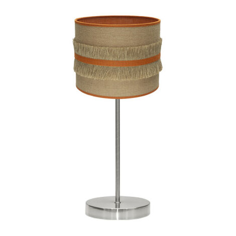 Lampe à poser natalia 1xe14 nickel/argent/orange 43x17x17 cm
