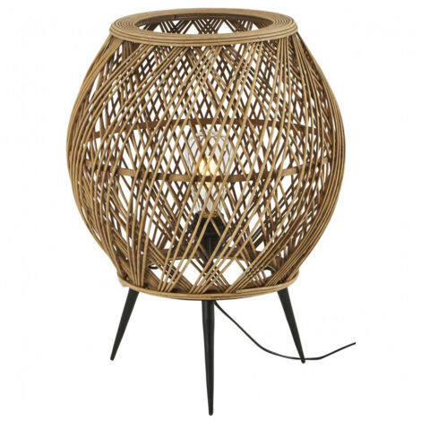 Lampe à poser naturelle en bambou et métal Roma
