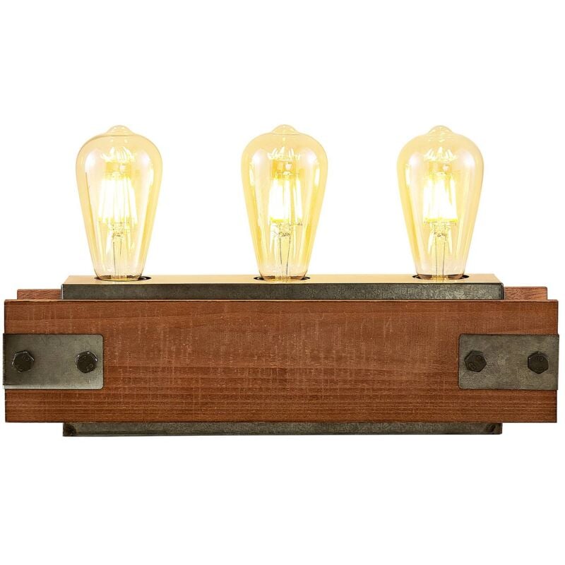 Lindby - Lampe à poser 'Nilaska' en bois pour salon & salle à manger