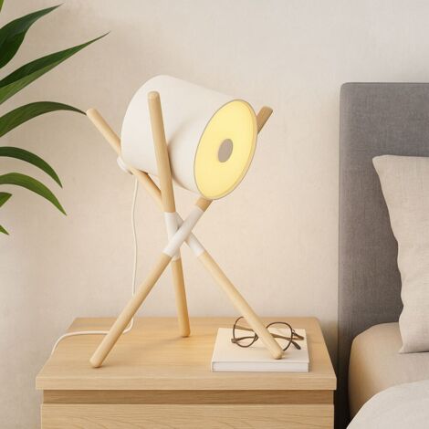Lampe à poser nordique "FOCUS" - 3 x E27 / G45 - Blanc