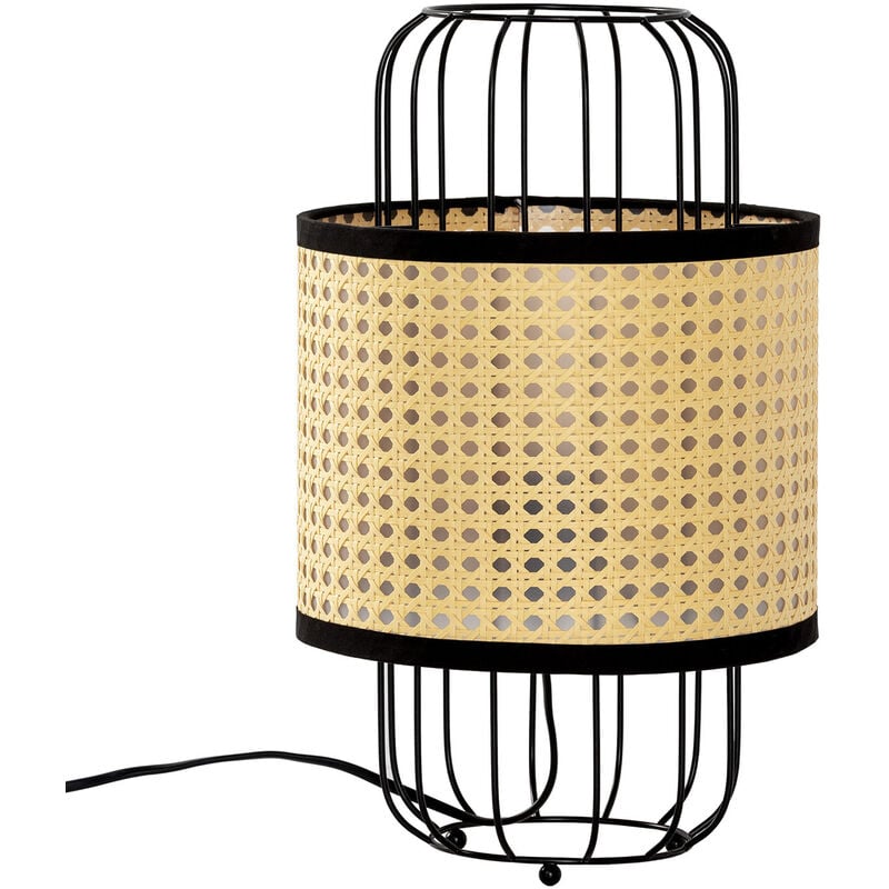 Vs Venta-stock - Lampe à poser Nozomi en rotin synthétique, diamètre 38 cm