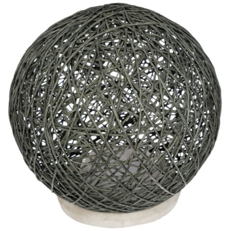 Lampe à Poser Papier Boule 20cm Gris