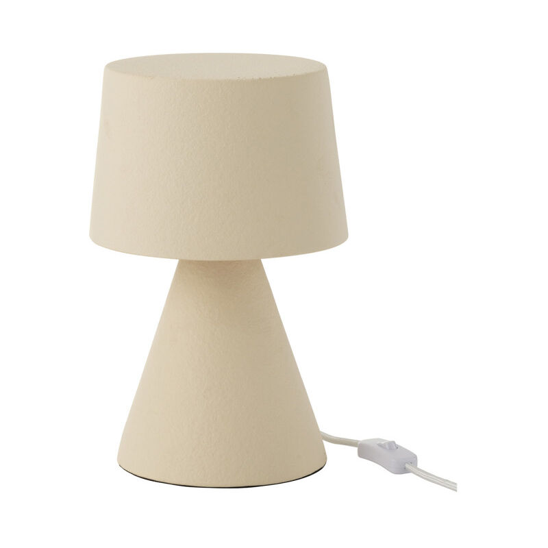 Paris Prix - Lampe à Poser Petit Abat-Jour 'Pierre' 34cm Beige
