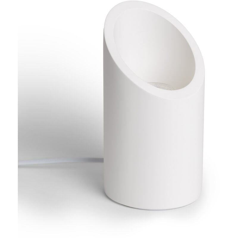 Ledkia - Lampe à Poser Plâtre Rise Uplighter Blanc