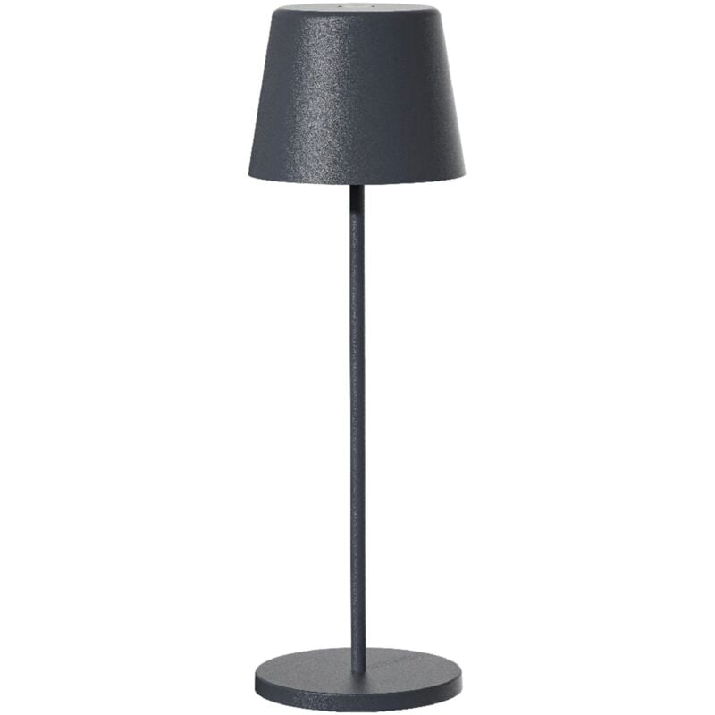 Lumisky - Lampe de table sans fil led kelly rock Gris Metal H38CM