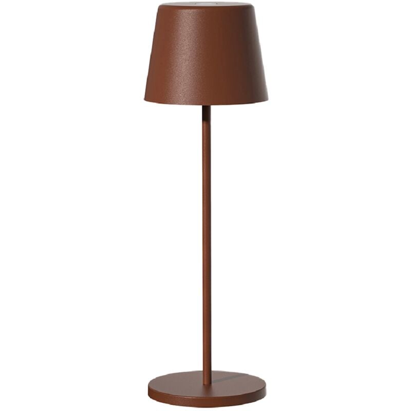 Lumisky - Lampe de table sans fil led kelly vintage Marron Metal H38CM