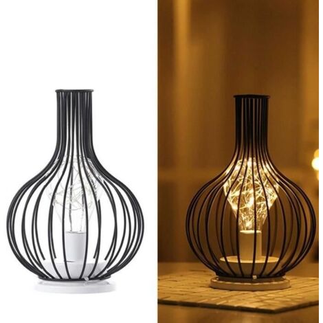 Lampe à Poser rétro Lampe de chevet décorative sans fil avec ampoule Edison Balcon Chambre Mariages Parties Intérieur - Carafe