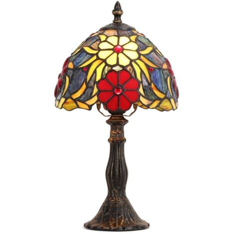 BARCELONA LED Lampe à poser "Saura" inspiration "Tiffany" - Ø 20cm