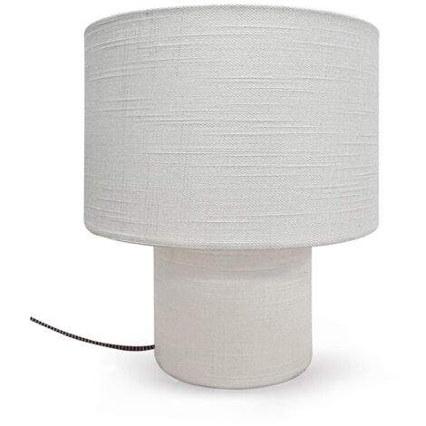 Lampe à poser Solaire en tissu blanc - Opjet