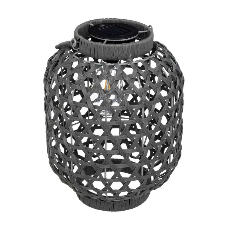 Lampe à Poser Solaire 'Tola' 32cm Gris Galet