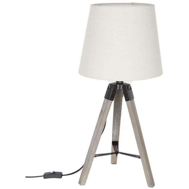 Lampe trépied Runo beige H58cm Atmosphera créateur d'intérieur