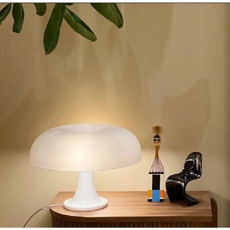 Lampe à poser　Lampe de table en polycarbonate Blanc（Donnez quatre ampoules）