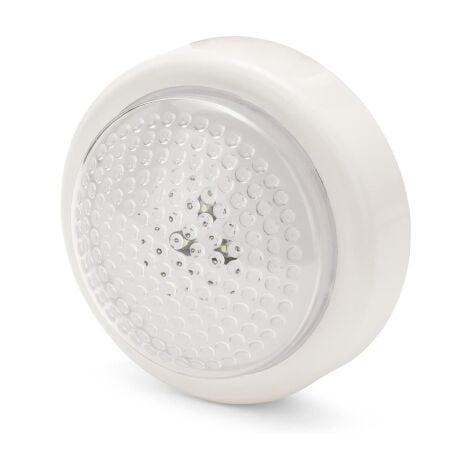 Lampe a' pression a' piles Velamp avec 3 LED sans interrupteur, 40 heures d'autonomie pour les placards de voiture et les greniers