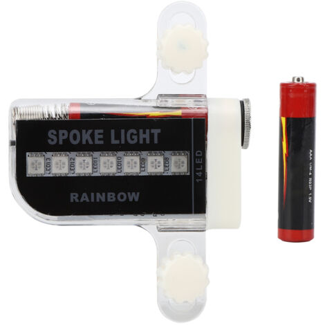 Lampe à rayons pour vélo 14 LED, 30 motifs, interrupteur manuel, accessoire cyclisme