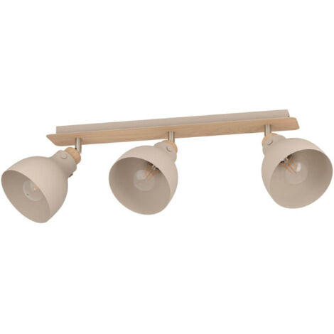 Lampe à spot Arrecife Stahl Braun, Nickel-Matt E27 3x28W L: 74,5 cm B: 14,5 cm H: 23,5 cm Dimmable