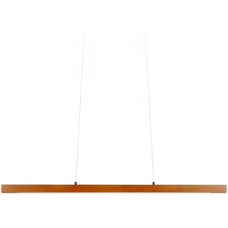 Lampe à Suspendre dans Cadre Rectangulaire à led en Bois Sombre Elégant Stewart