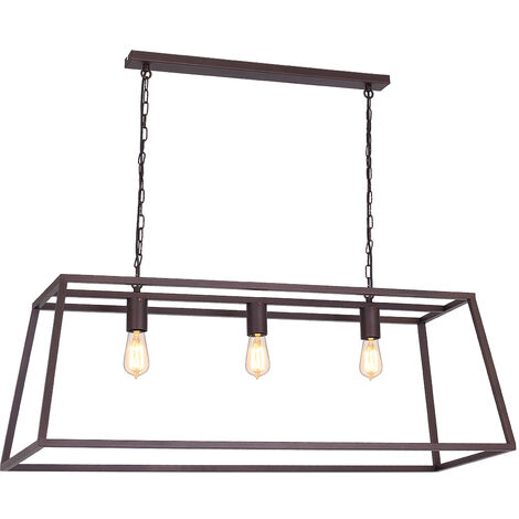 Lampe à suspendre FRAME en cuivre 3-flmg