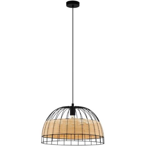 Lampe à suspension Anwick Rotin - 43312