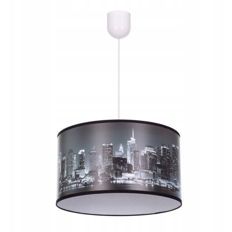 Lampe à suspension avec imprimé de la ville de New York