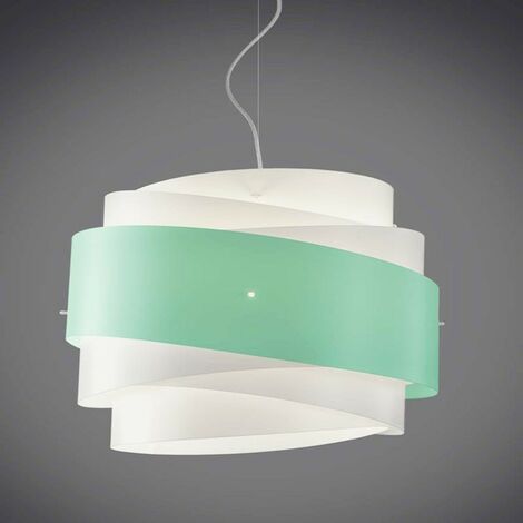 Lampe à suspension BEA à cinq lumières vertes, diamètre 60x h38 cm