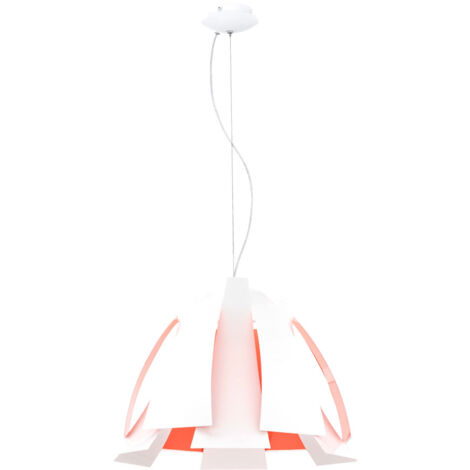 Lampe à suspension blanche lampe de table à manger lampe de salon, feuille orange, 1x E27, DxH 55x110 cm, Eglo 92844