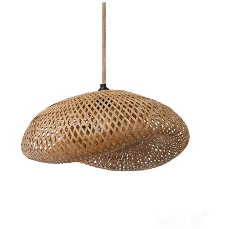 Lampe à suspension bohème en bambou Kobi 1xE27