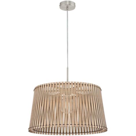 Lampe à suspension bois d'érable Sendero 1X40W H: 110 Ø 45cm