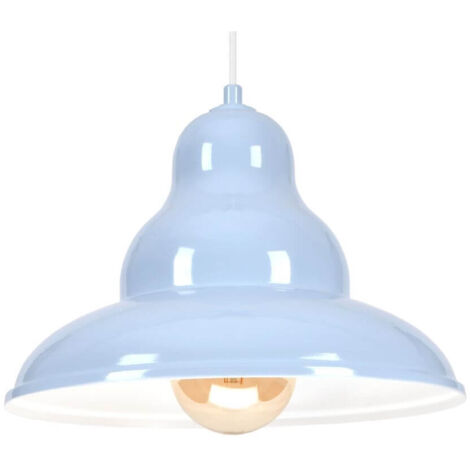 Lampe à suspension BULMA 1 - Industriel, métal, bleu 1xE27