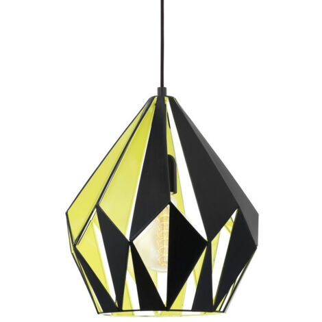 Lampe à suspension Carlton 1 31cm noir avec cuivre vert - 49256