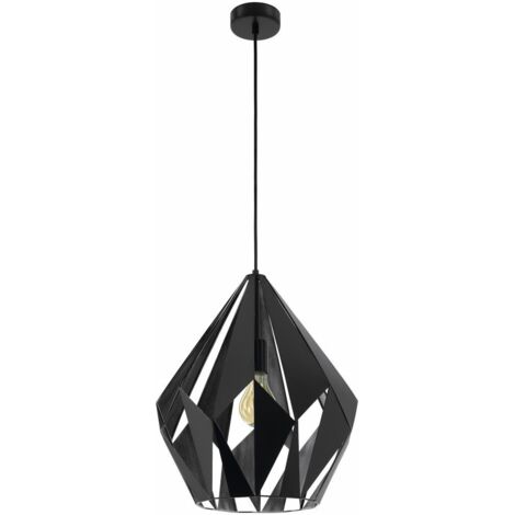 Lampe à suspension Carlton 1 38cm noir - 49879