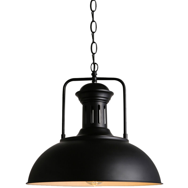 Norcks - Lampe à Suspension En Métal Ø330MM Noir Plafonnier D'Intérieur Rétro Lampe à Suspension Nostalgique Vintage