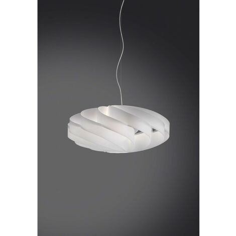 Lampe à Suspension en Polilux FLAT trois lumières Blanc diamètre 70x h34 cm