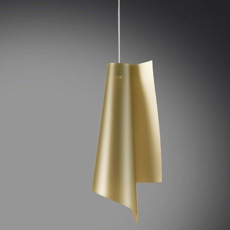 Lampe à Suspension en Polilux VELA Or diamètre 19 x h49 cm