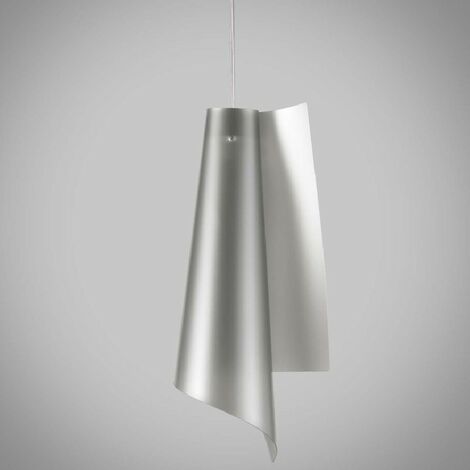 Lampe à suspension en Polilux VELA Silver diamètre 19 x h49 cm