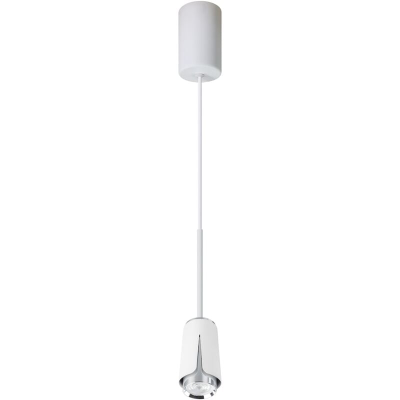 LAMPE À SUSPENSION FLEUR BLANC CHROME 1xGU10