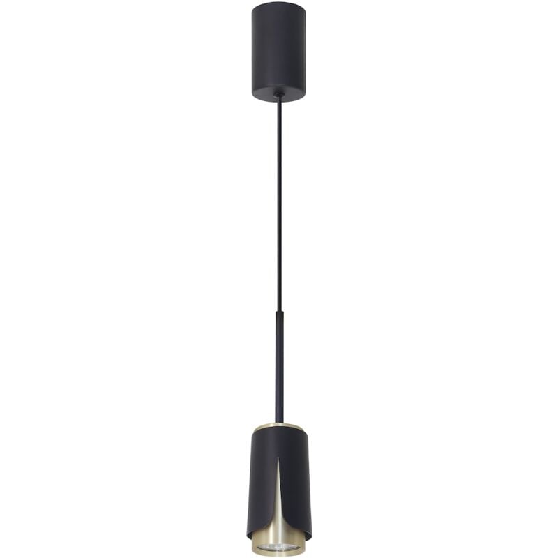 LAMPE À SUSPENSION FLEUR NOIR OR 1xGU10
