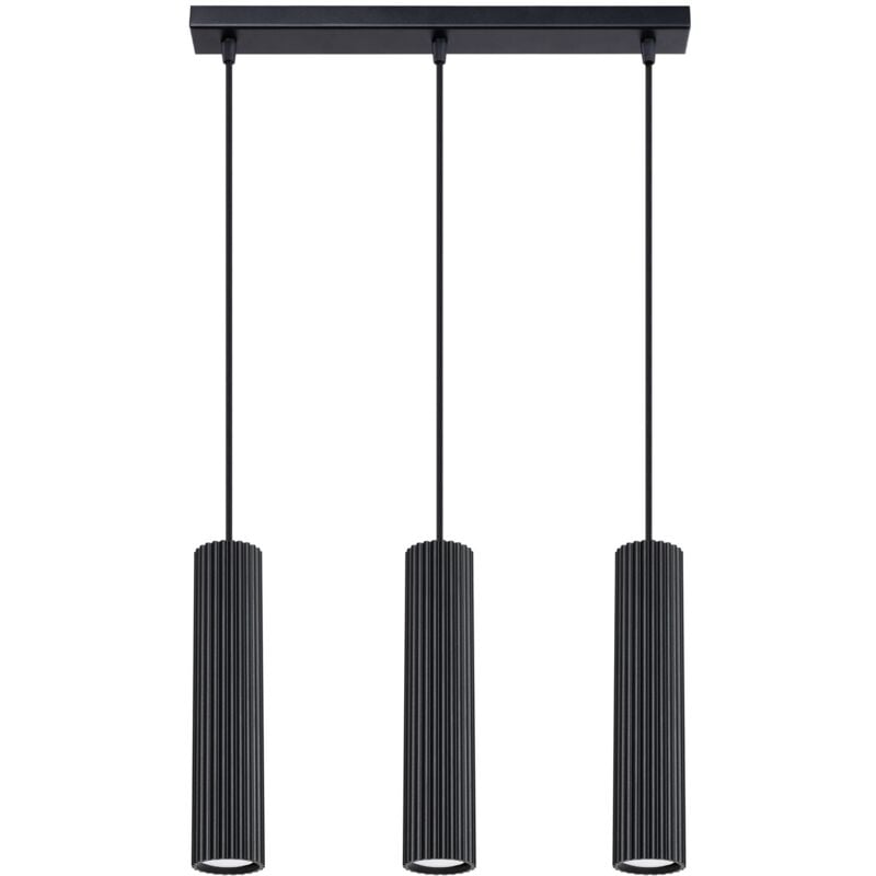 Sollux - Lampe à suspension Karbon aluminium 3xGU10 45cm