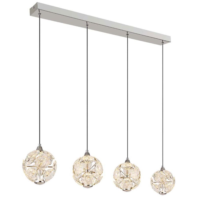 Globo Lighting - Lampe à suspension lampe de table à manger lampe suspendue led cristaux K9 réglables en hauteur