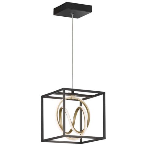 Lampe à suspension lampe suspendue lumière de salon dimmable télécommande noir or LED
