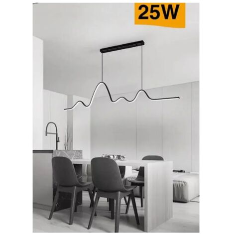 Lampe à Suspension Led 25 W Moderne à Ondes Décalé 4000 K 6500 K 3000 K B73n
