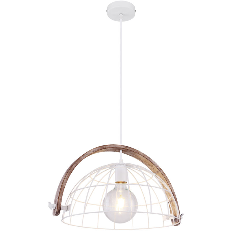 Etc-shop - Plafonnier suspension cage spot salon bois suspension lampe dans un ensemble comprenant des ampoules LED