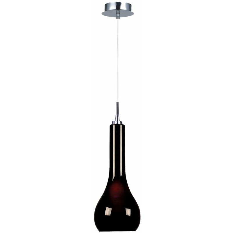 Etc-shop - Suspension plafonnier salle de travail suspension en verre noir dans un ensemble comprenant des ampoules LED